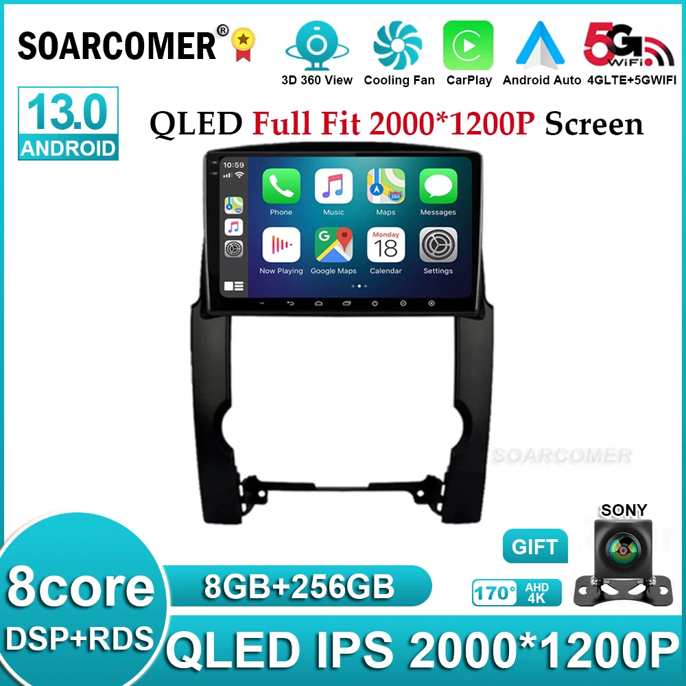 

Автомагнитола на Android 13 для KIA Sorento 2 XM Sedan 2009-2012, Мультимедийный проигрыватель с 4G, Wi-Fi, стерео, видеоплеером и GPS-навигацией