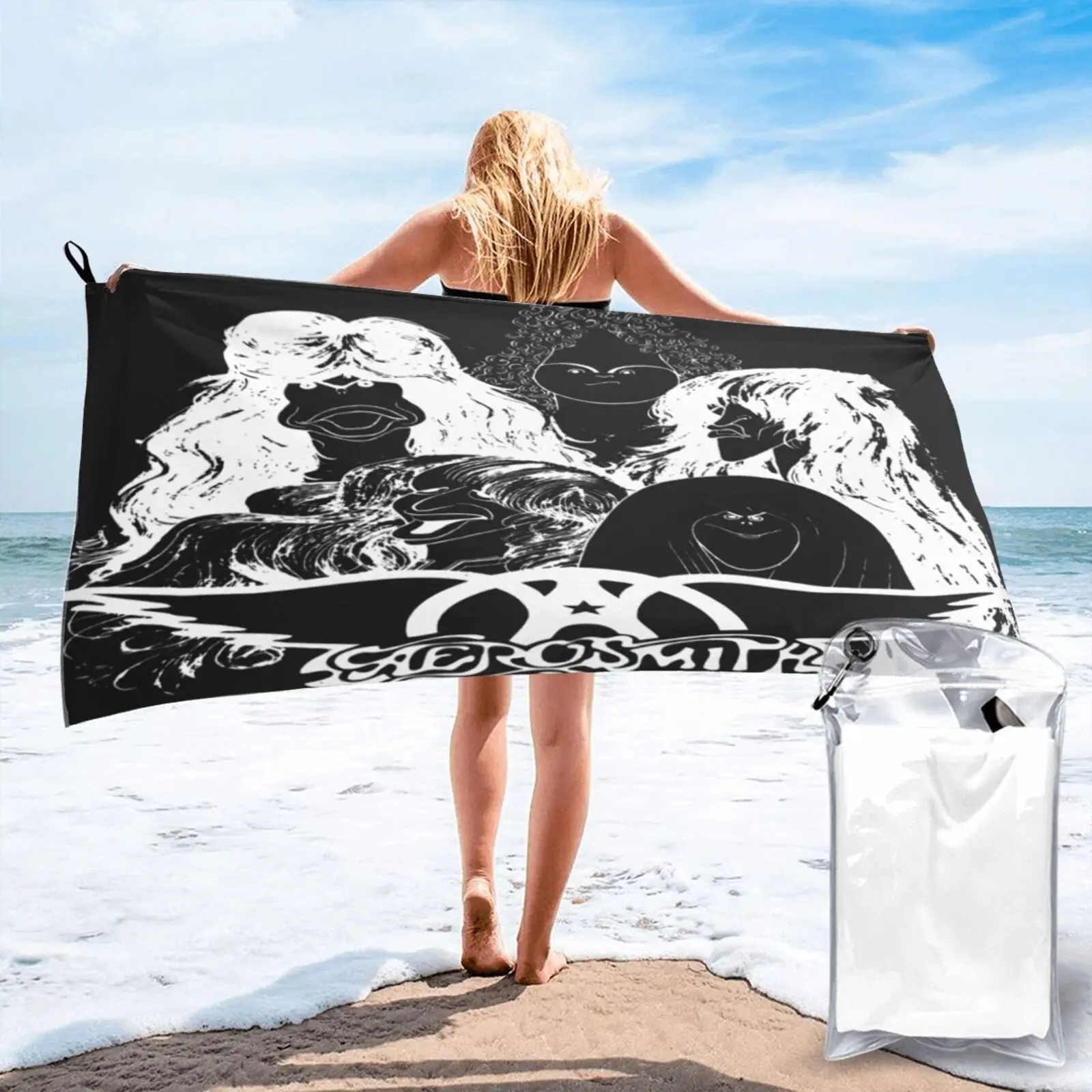 

Пляжное полотенце Aerosmith с рисунком лески, морское пляжное полотенце для пляжа, махровое полотенце, набор аксессуаров для ванной комнаты