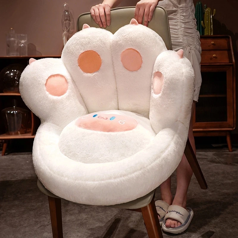 

1pc 2 Sizes Fluffly Cat Bear Paw Pillow Animal Seat Cushion Stuffed Plush Sofa Indoor Floor Home Chair Decor Children Girls Gift