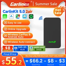 CarlinKit 5.0 Wired to Wireless Android Auto Box Wireless CarPlay Adapter Smart Car Ai Box WiFi Bluetooth Auto Connect Plug&Play