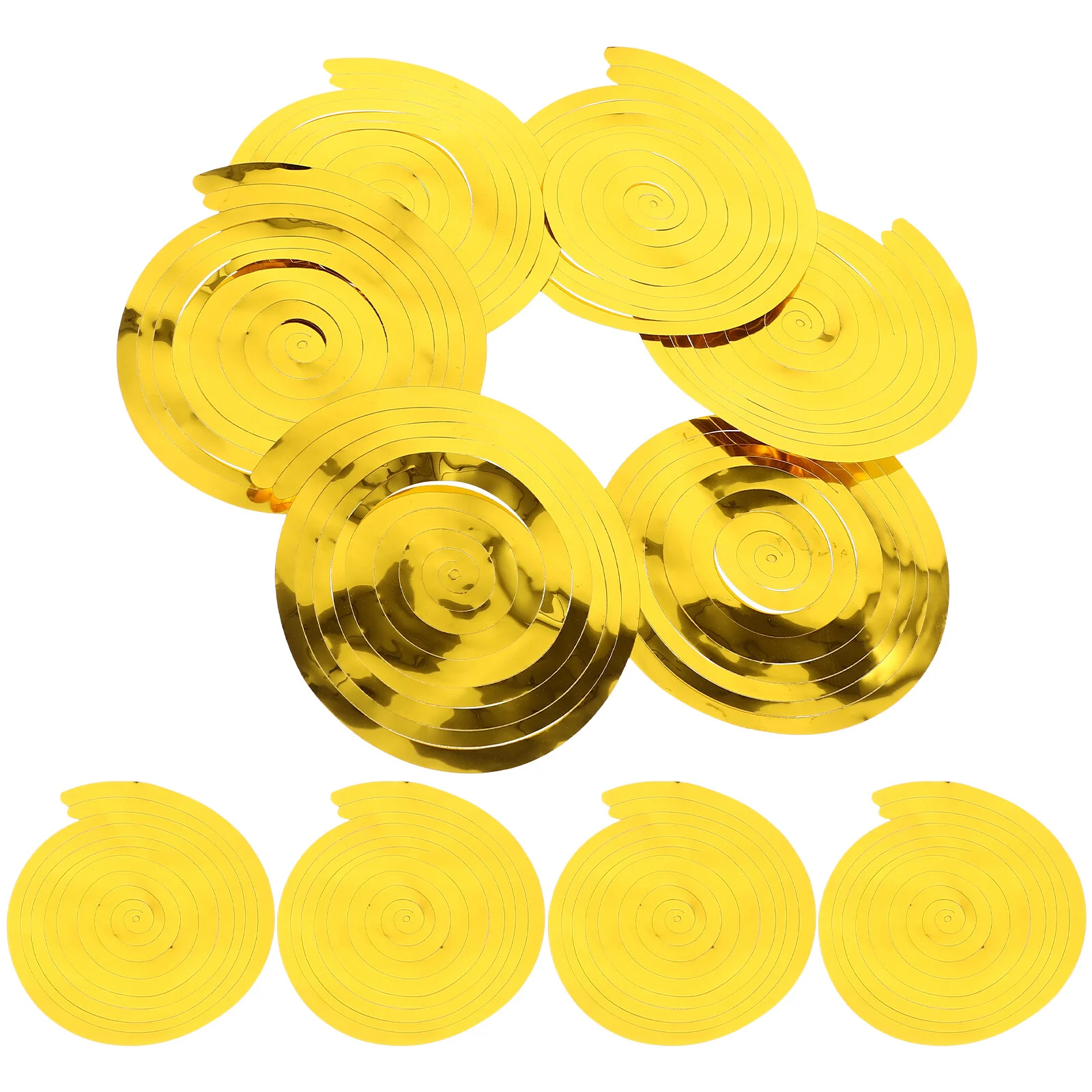

30 Pcs Set Gold Decor Hanging Swirl Party Supplies Decorations Birthday Gift Plastic Wedding Spiral Garlands Baby New Year