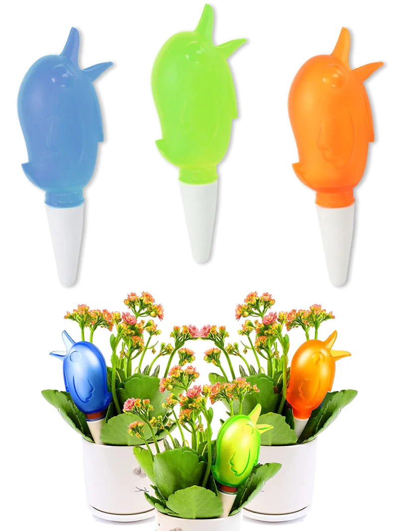 

6Pcs Bird Shape Clear Plant Waterer Clear Self Watering Device Globes Houseplant Watering Bulbs Automatic Drip Irrigation Stakes