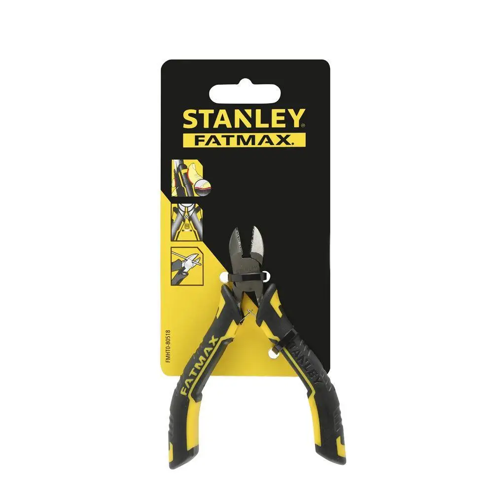 

Stanley FMHT080518 FATMAXMini Side Diagonal cutter Pliers 100mm Tools Hand Tools Pliers Carbon Steel Jaw Hardened Cutting Insert
