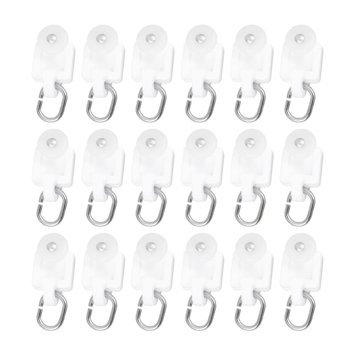 

50 PCS Metallic Curtains Mute Wheel Hooks Track Rail Runner Shower Parts Glider Bendable Pulley Guide