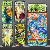 dragon ball super saiyan broly phone case for google pixel 7 6 pro 6a 5a 5 4 4a xl 5g black shockproof silicone tpu cover