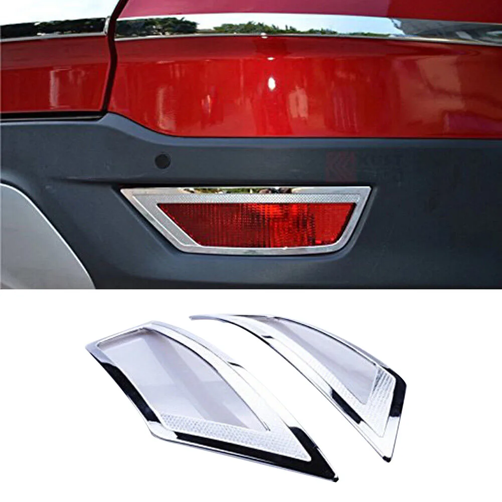 

2pcs Car Rear Fog Light Lamp Cover Trim For Ford Escape For Kuga 13-19 For Ford EcoSport 13 Bumper Reflector Decor Accessories