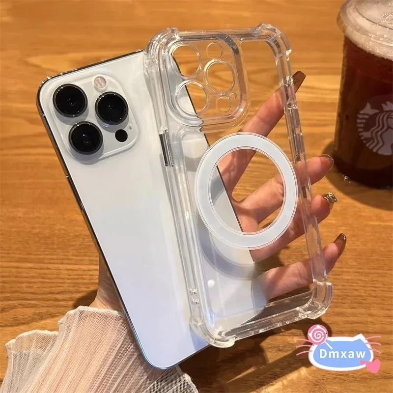 Противоударный прозрачный Магнитный чехол для телефона Xiaomi Mi 11 Lite Ultra 11T 10T Pro Note 10