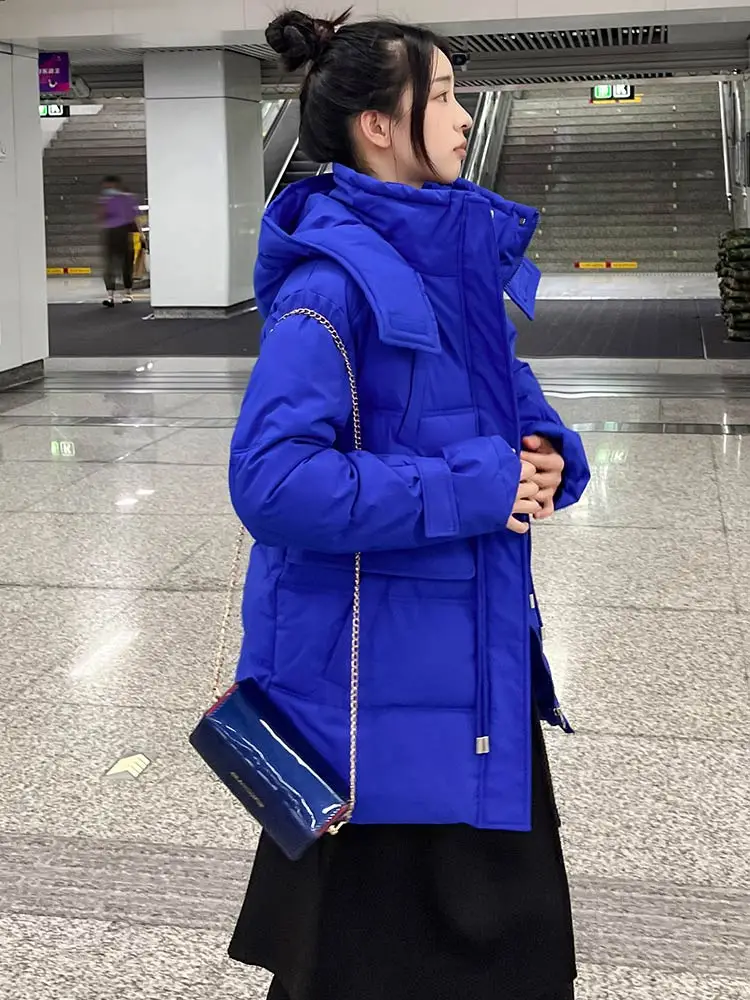 Vielleicht 2022 New Puffer Winter Down Jacket Women Thicken Coat Women Hooded Parkas Warm Female Cotton Padded Clothes Winter