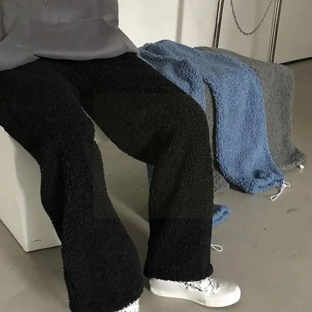 

Women Thick Warm Womens Pants Drawstring Sweatpants Harajuku Oversize Trousers Pants Casual Winter Q9f8