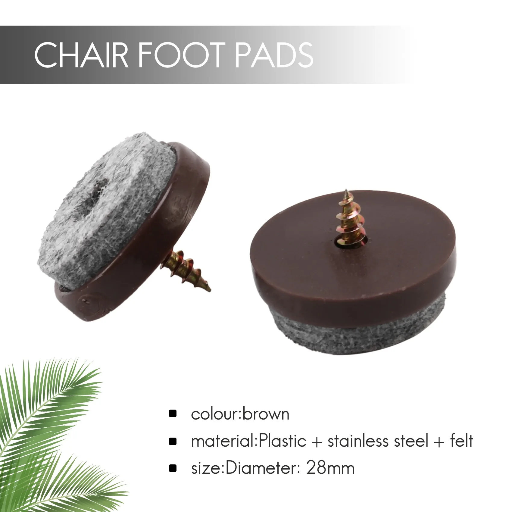 50 шт. Фетровые Подкладки для мебели 1-1/8 дюймов