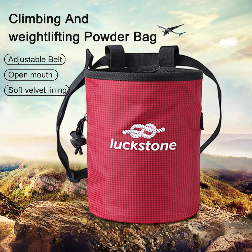 

Меловая сумка для скалолазания с регулируемым ремнем, водонепроницаемый футляр для хранения магниевого порошка для боулдеринга, тяжелой гимнастики