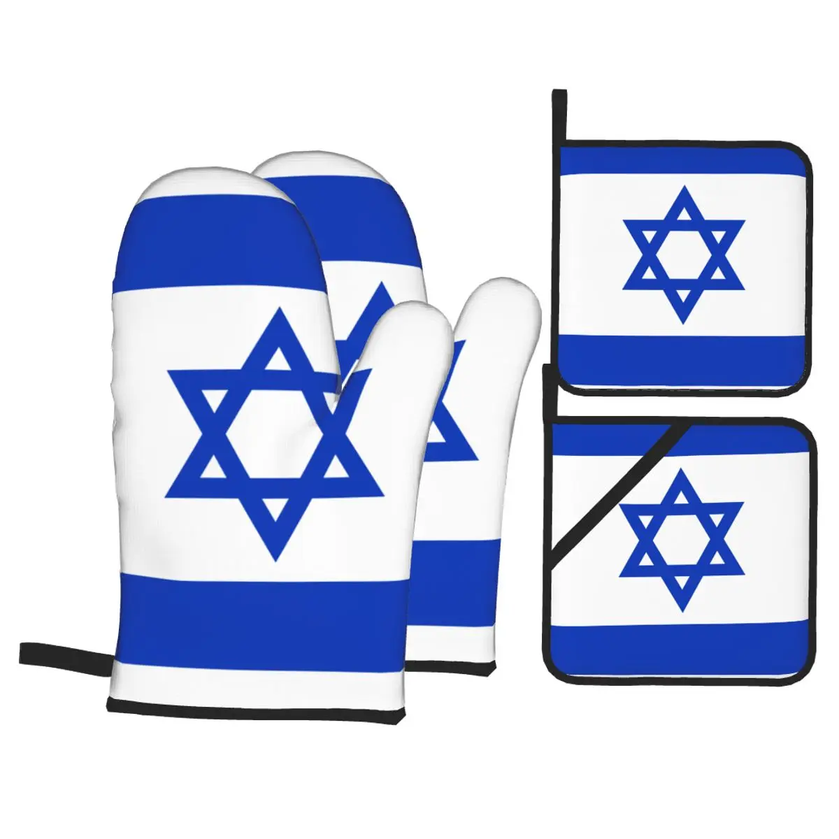 

4 шт., термостойкие кухонные перчатки из полиэстера