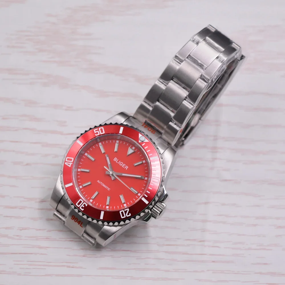 40 мм BLIGER Mingzhu 2813/NH35A мужские автоматические часы Mechanica с индивидуальным логотипом