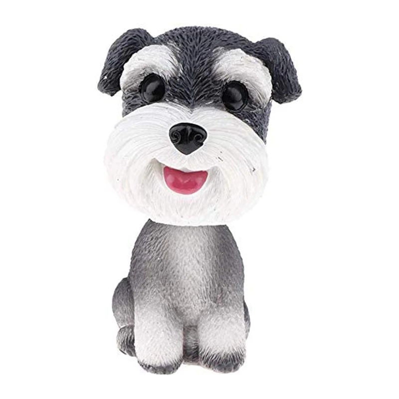 

Simulation Shaking Head Dog Resin Bobble Head Dogsfigurine Toy Home/Car Dashboard For Car Vehicle Decoration - Schnauzer