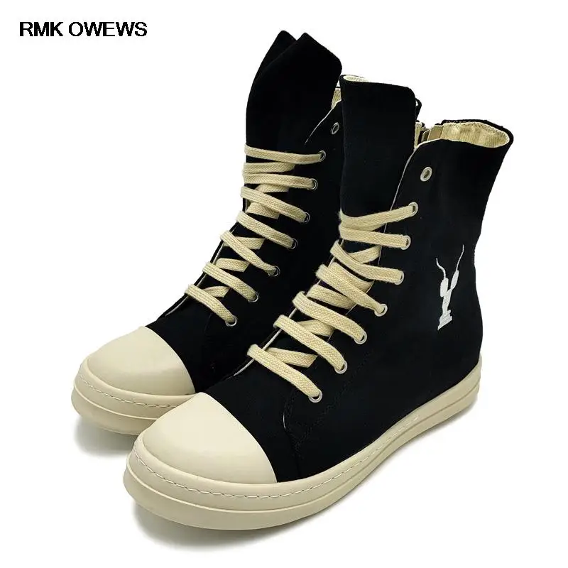 

RMK OWEWS Rick Botines Botas Femininas De Mujer Invierno 2022 Owens Women Ankle Boots Platform Owen Shoes Bota Masculina Hombre