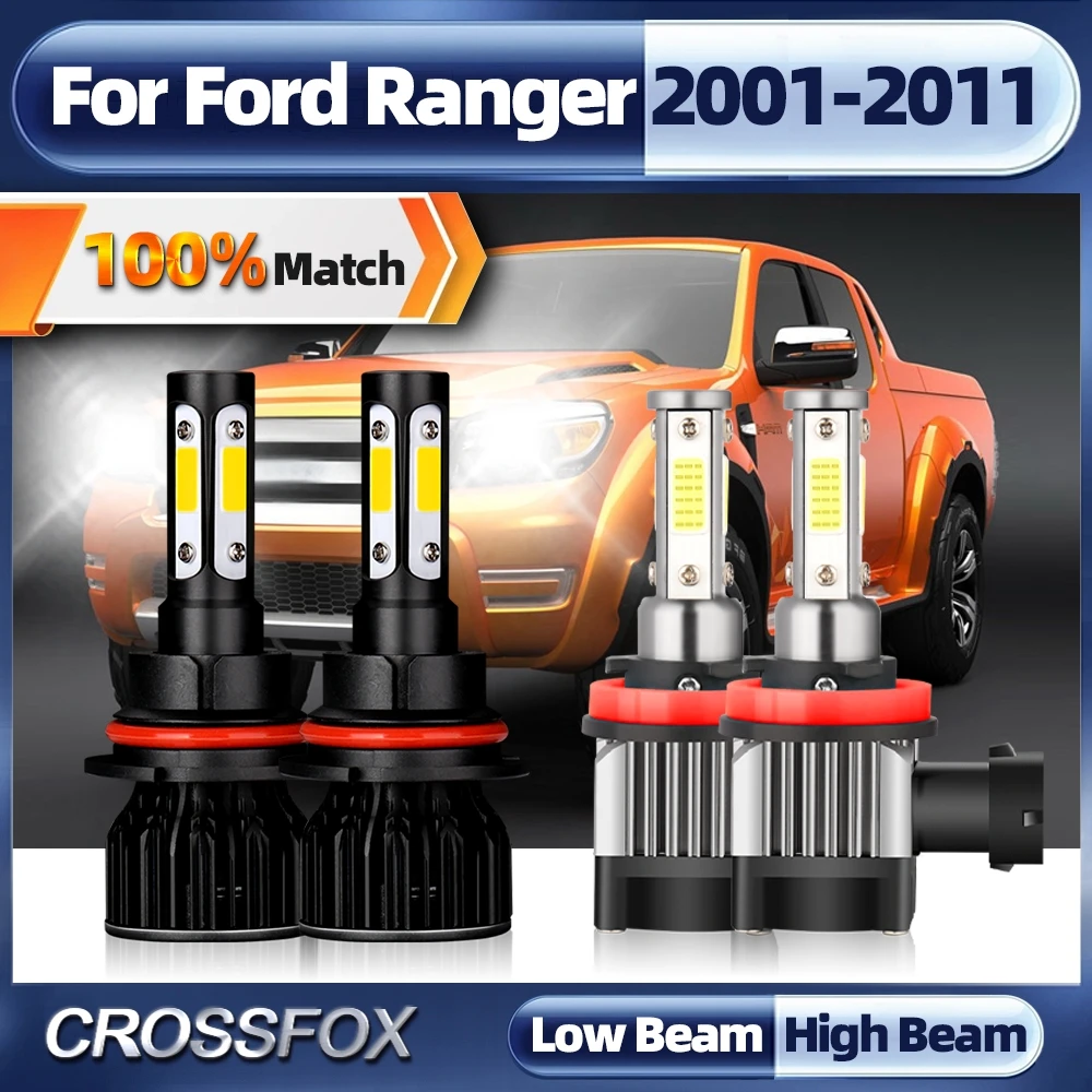 

Car Headlight Bulbs LED Car Lights 9005 9007 6000K 360W 60000LM Auto Headlamps For Ford Ranger 2001-2007 2008 2009 2010 2011