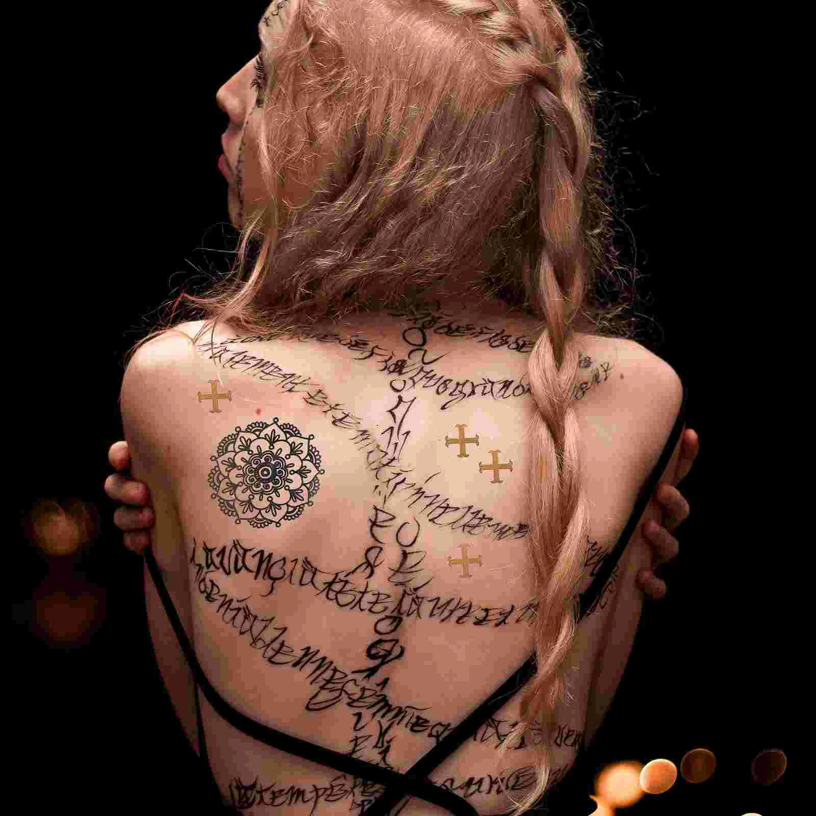 

Бронзовые тату-наклейки металлические татуировки временное золото лицо женское блестящее тело