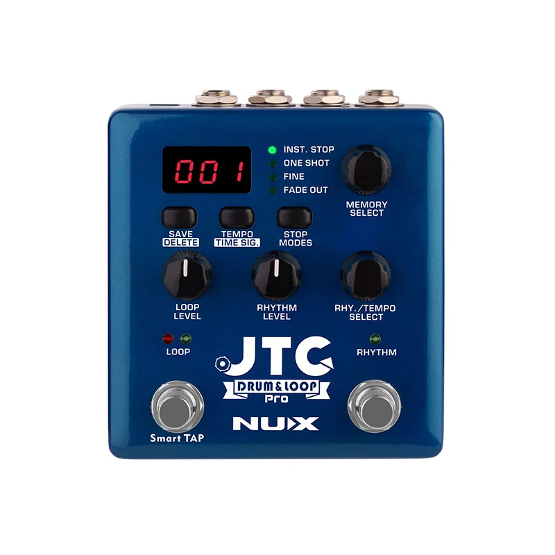 

NUX JTC Drum Loop PRO Guitar Effect Pedal Auto-Recording Dual Switch Looper Pedal 6 Hours Recording Time 256 Loop Track Memories