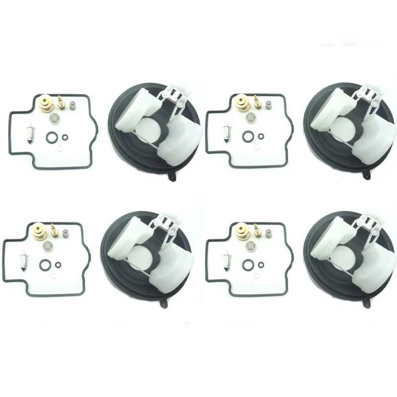 

For Kawasaki ZX750 Ninja ZX7R 1996-2003 Diraphragm Membrane Float Floating Needle Seat Parts CARBURETOR REBUILD REPAIR KITS X 4