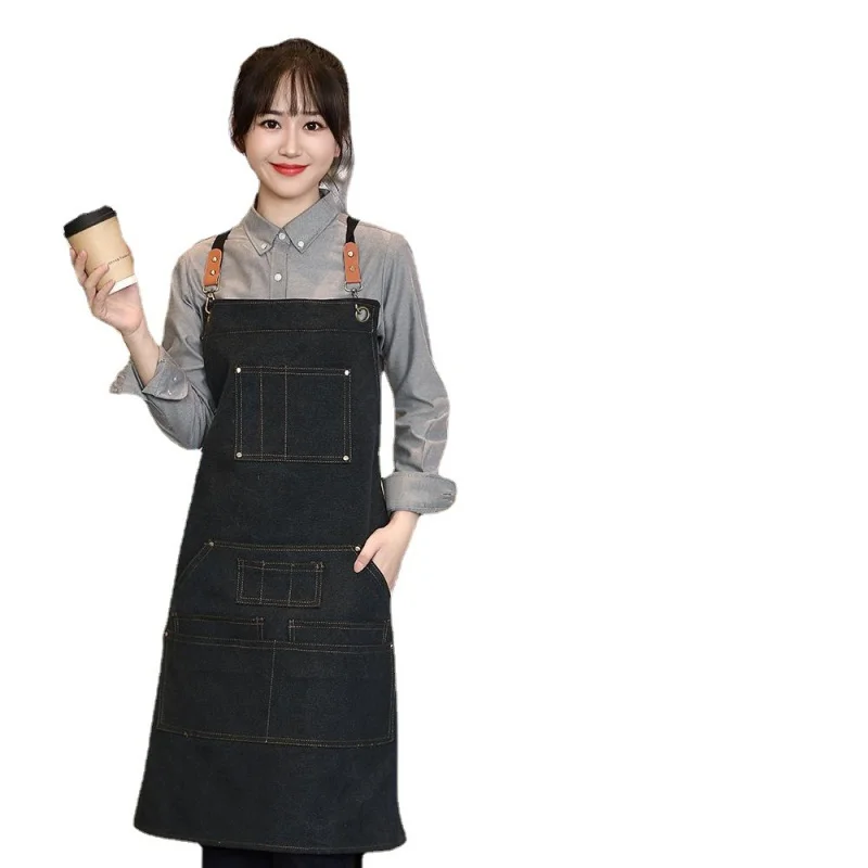 Фартук с цветочным принтом для молочного чая