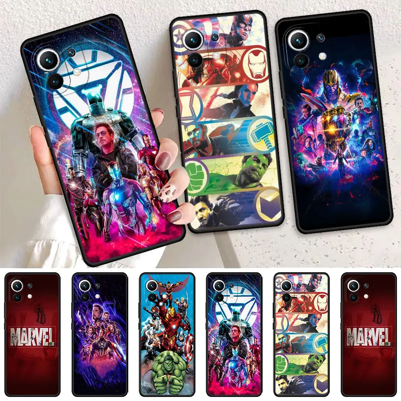 

Avengers Hero Marvel Case For Xiaomi Mi Poco X3 NFC 11T Pro 11 Lite 5G NE X4 10T 12 9T F1 M3 F3 X5 M4 C40 Silicone Phone Cover