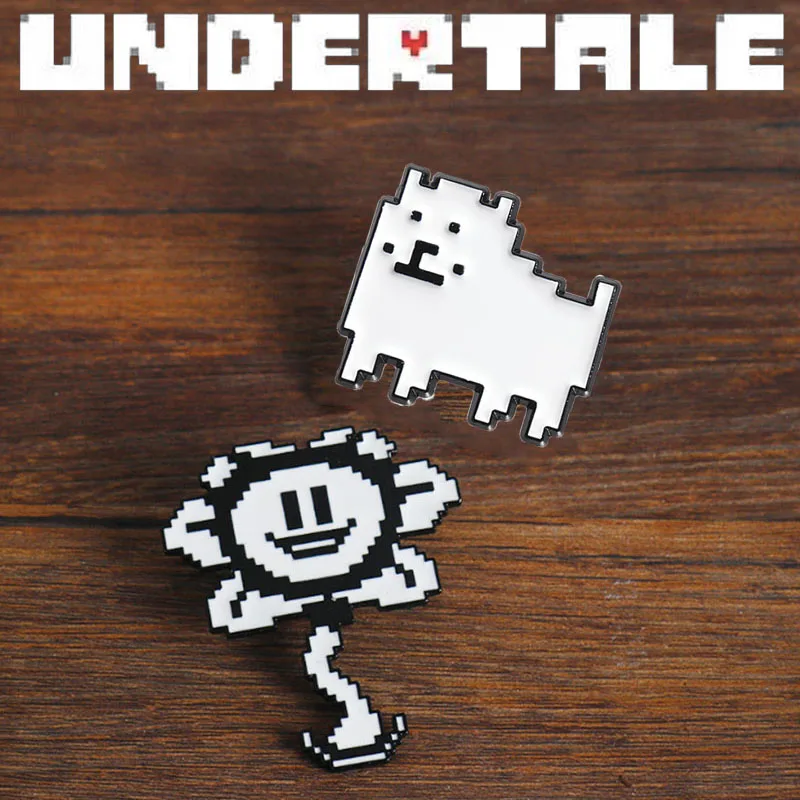 Игра UNDERTALE Flowey значок для косплея унисекс сплав кавайная брошь с цветком булавки