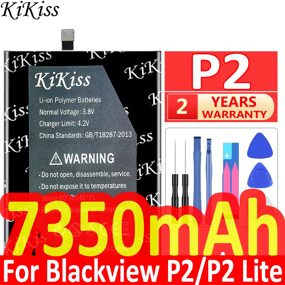 

Сменный аккумулятор для сотового телефона высокой емкости 7350 мАч P2 для 5,5 дюймового Blackview P2 / P2 Lite P2Lite мобильный телефон