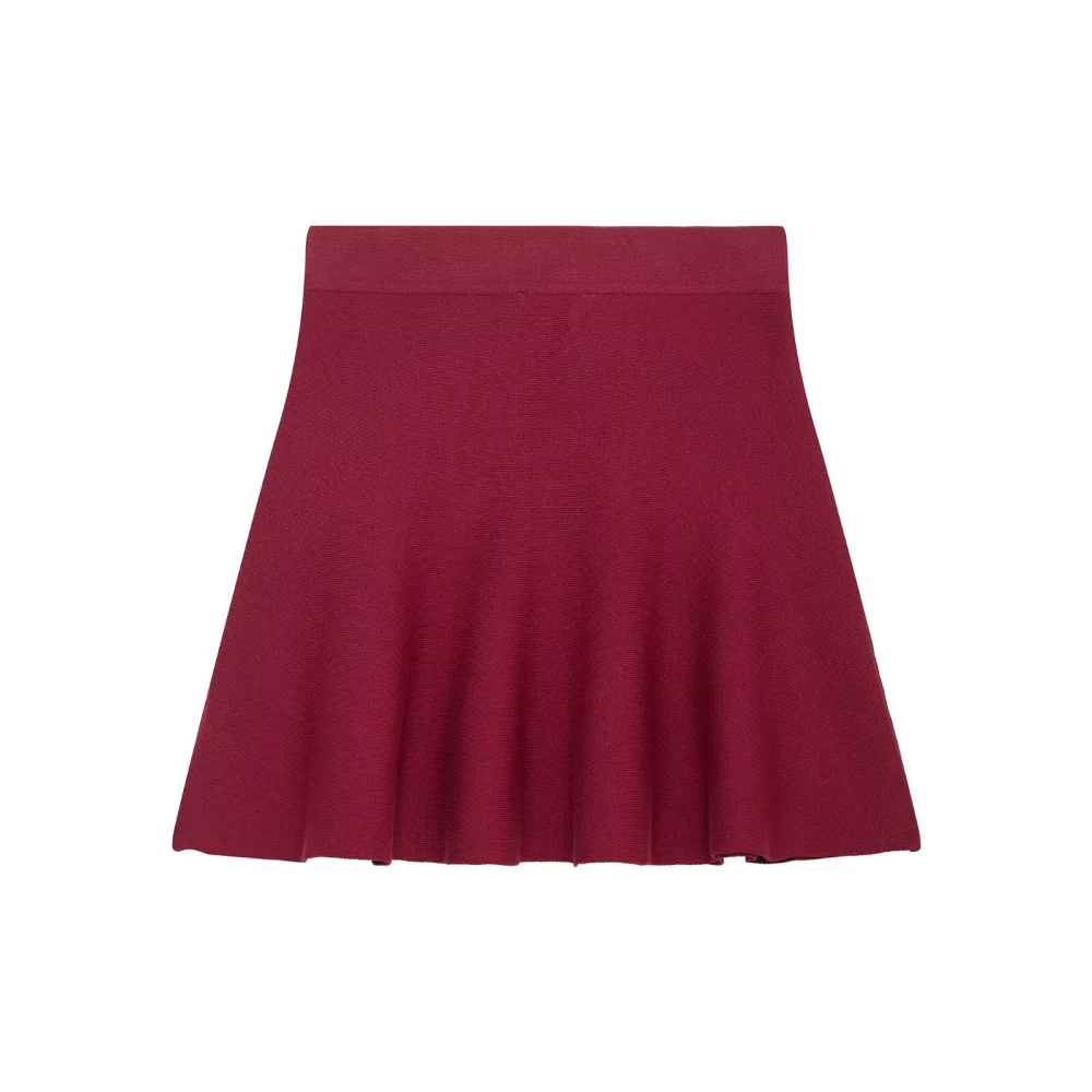 BM&ampMD&ampZA Женский вязаный топ без рукавов с воротником-стойкой и расклешенной