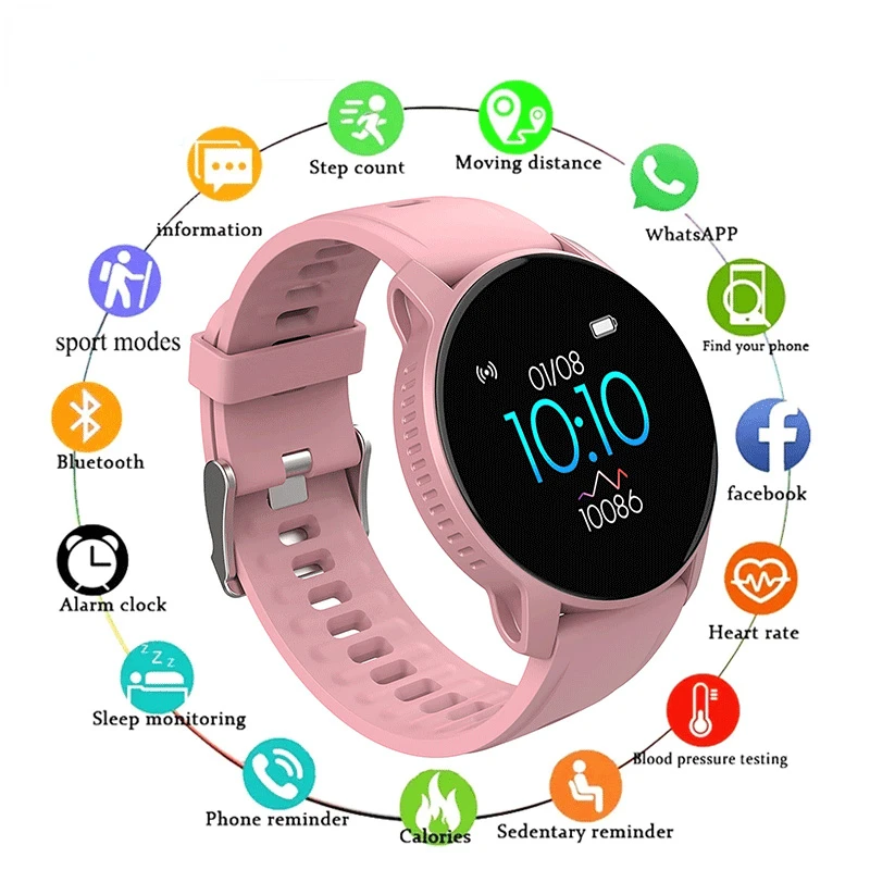 

2023 W9 Women Men Sports Fitness Smart Watches Bluetooth-compatible Smart Bracelet Heart Rate Monitor Sport Smart Watch