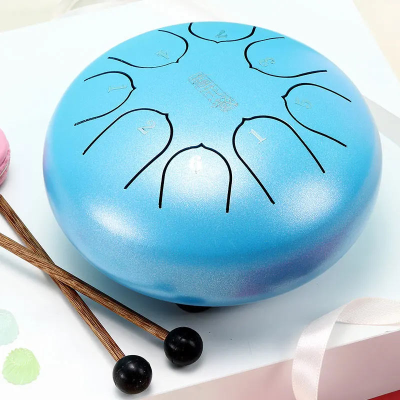 

NEW Nature Steel Drum Kit Tongue Drum 6 Inch 8 Tune Steel Hand Pan Drum Tank Drum Percussion Instruments Handpan Gift