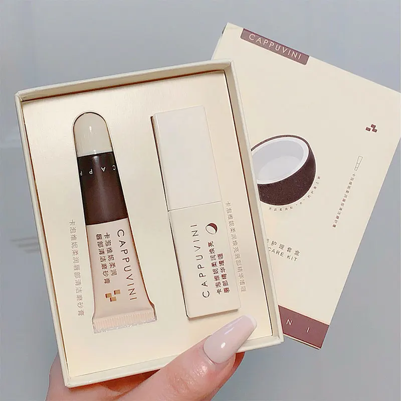 

24H Ship Coconut Lip Oil Relieves Dry Moisturizing Lip Gloss Fades Lip Lines Water Light Lips Big Brush Head Korean Cute Makeup