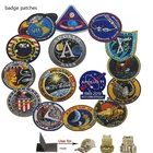 Нашивки APOLLO с вышивкой, аксессуары для одежды, нарукавники, тактические знаки Sewings для курток, рюкзаков, жилетов, нашивки для одежды