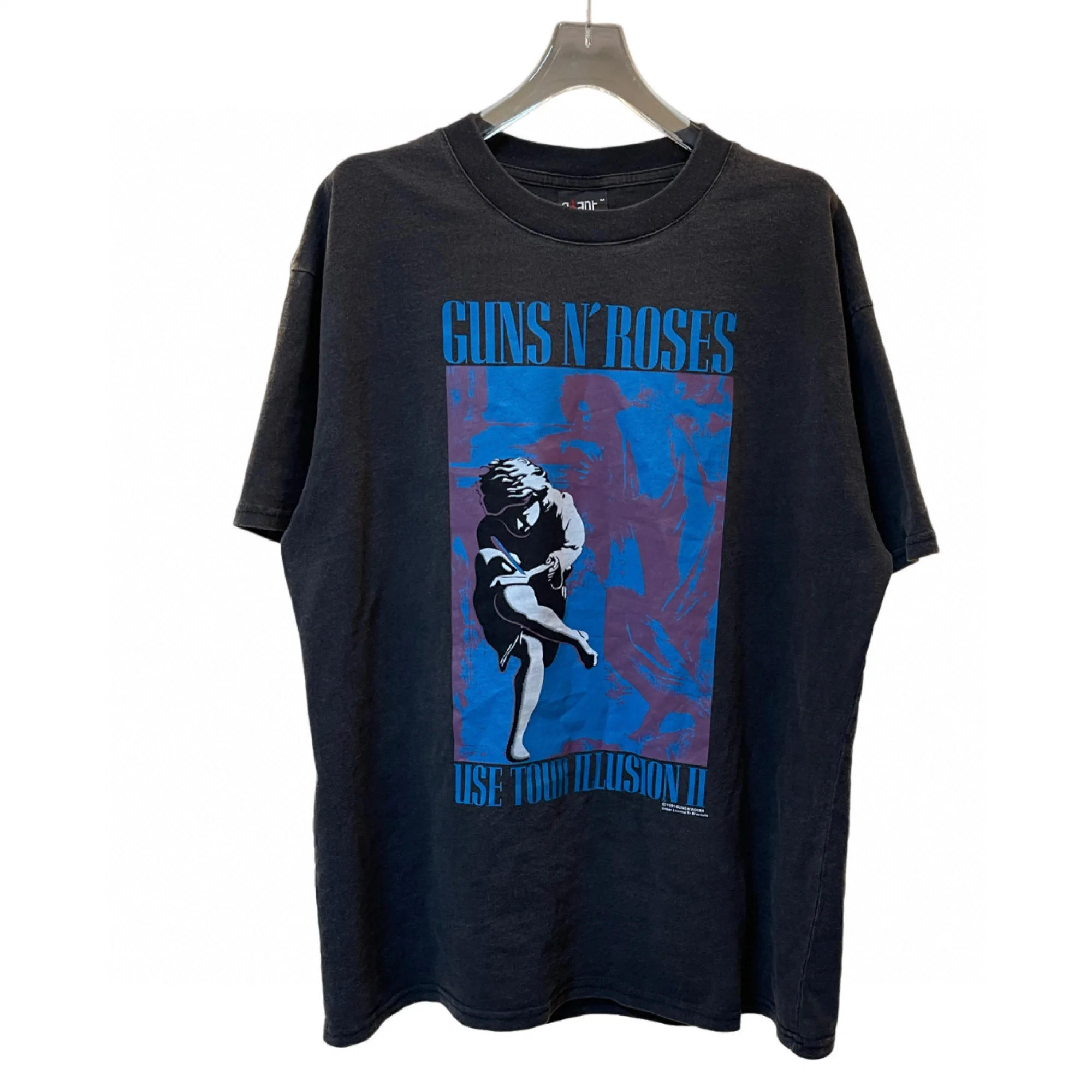 

GUNS N' ROSES ACDC Metallica Nirvana gunflower high street oversize European American Vintage rock T-shirt short sleeve