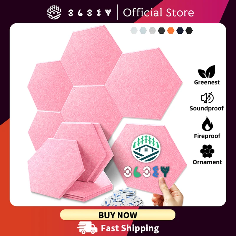 

6 Pcs Acoustic Isolation Material Sound Absorbing Wall Panels Door Seal Strip For Home Music Studio Soundproof Wall Panels