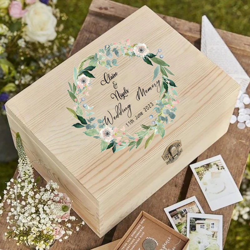 Wedding Keepsake Boxes Gift For Bride And Groom Custom Name Unique Gift Idea