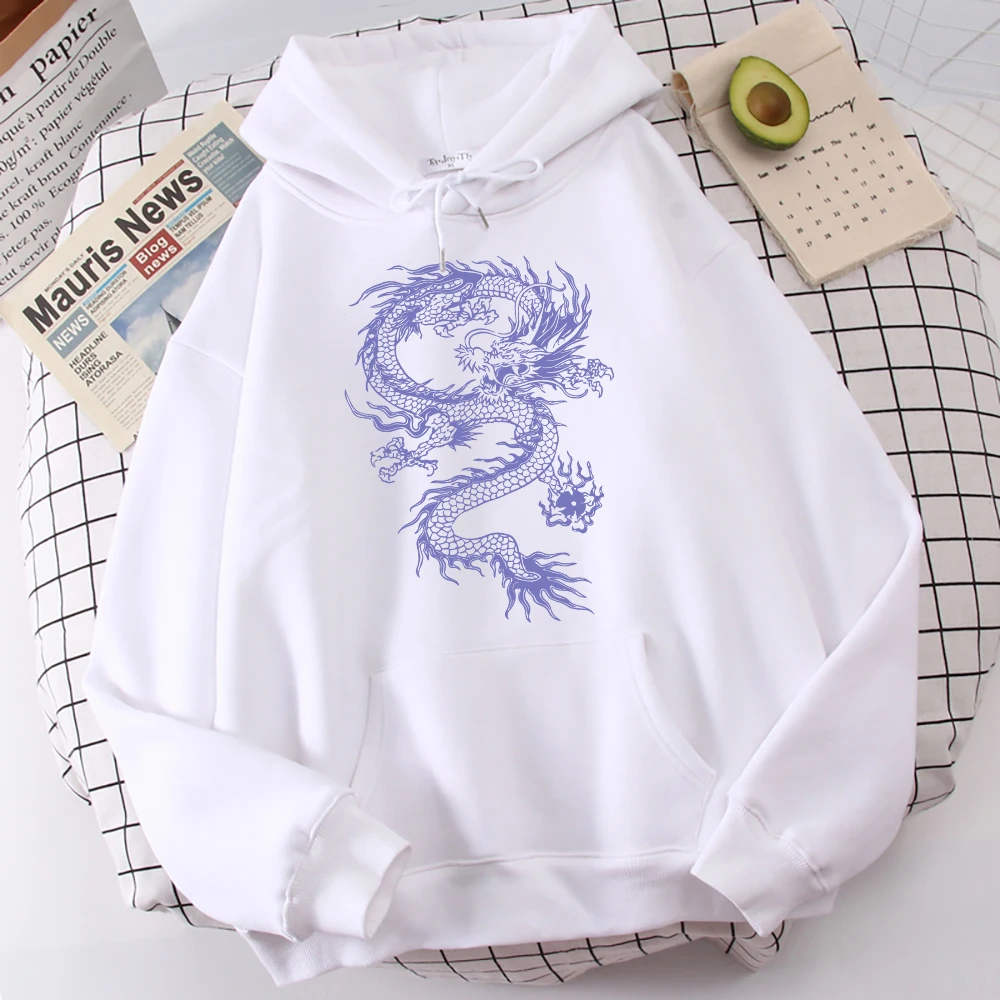

Purple Dragon Tattoo Stickers Funny Printing Hoodies Men'S Funny Soft Sweatshirt Classical Loose Top Warm O-Neck Hoodie Mens