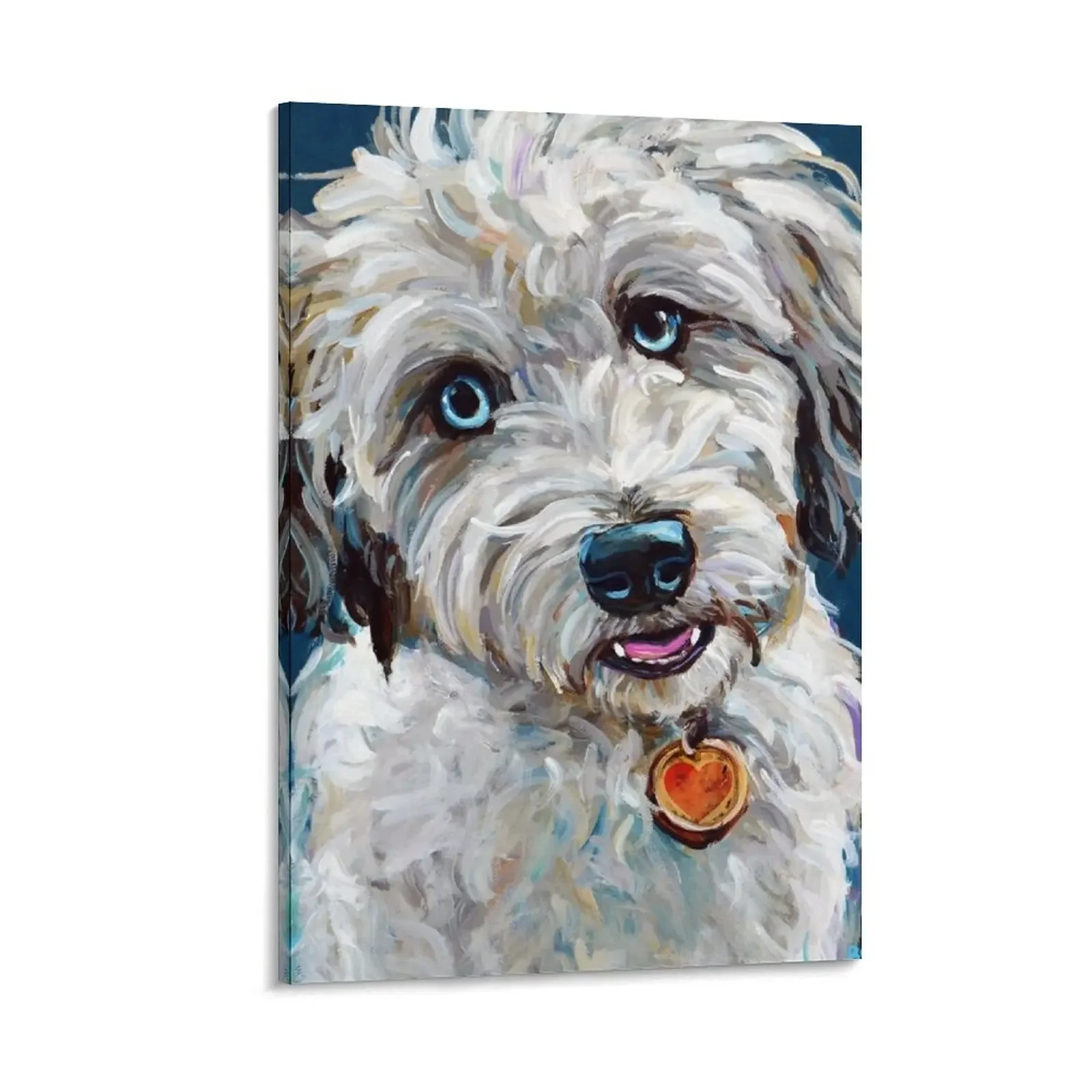 Симпатичные синие глаза Aussiedoodle холст картины украшения для комнаты декоративные