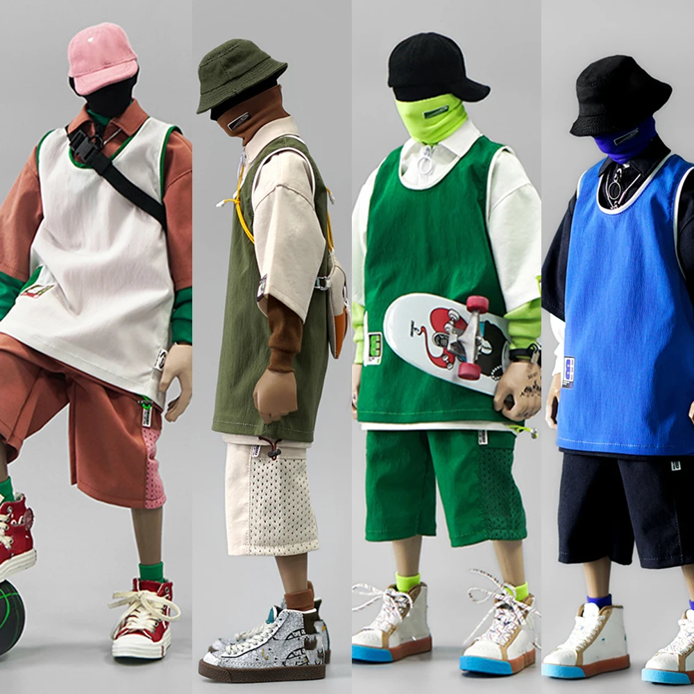 

EWWORKS 1/6 Scale Trendy Men's Hip Hop Super Sport Casual Sportswear Clothes Set Skate for 12 inches Action Figure