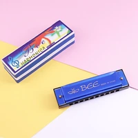 2022 new harmonica 10 hole two tone c tune childrens early education pocket musical instrument color childrens toy harmonica