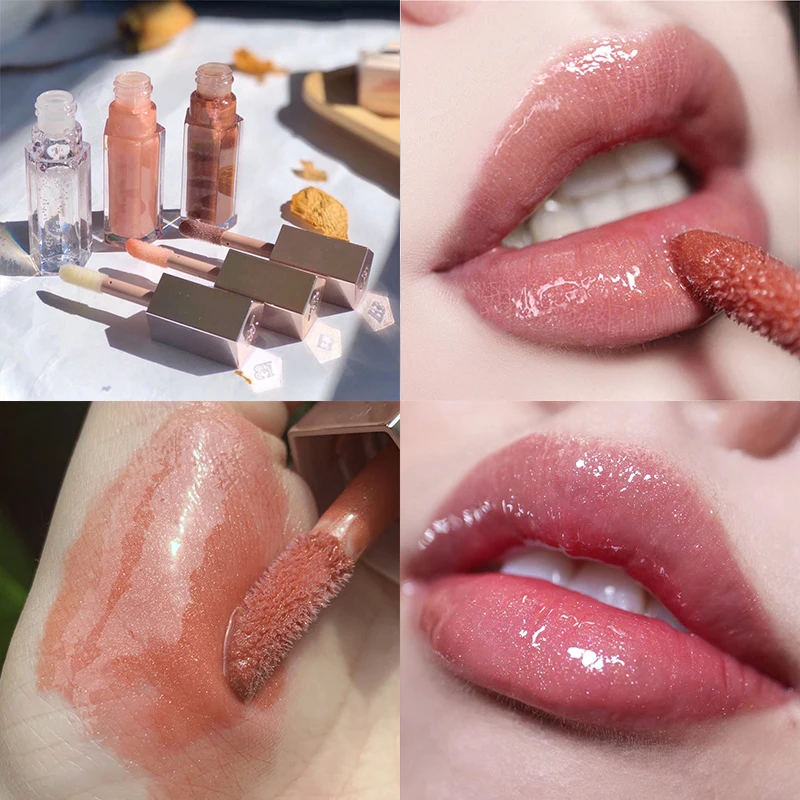 

Fent Glow 9ml Lip Gloss Bomb Universal Lip Luminizer Long Lasting Glitter Clear Lipgloss High Shine Liquid Lipstick Makeup