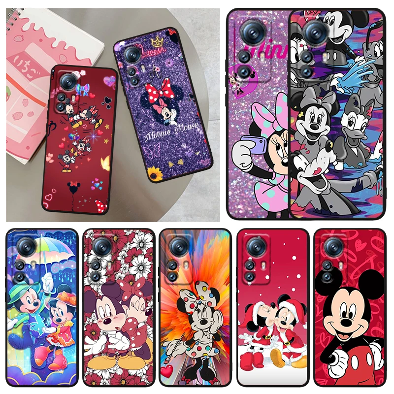 

Anime Disney Mickey Minnie Phone Case For Xiaomi Mi 13 12T 12S 12X 12 11 11T 11i 10T 10 9 Pro Lite Ultra 5G Funda Black Cover