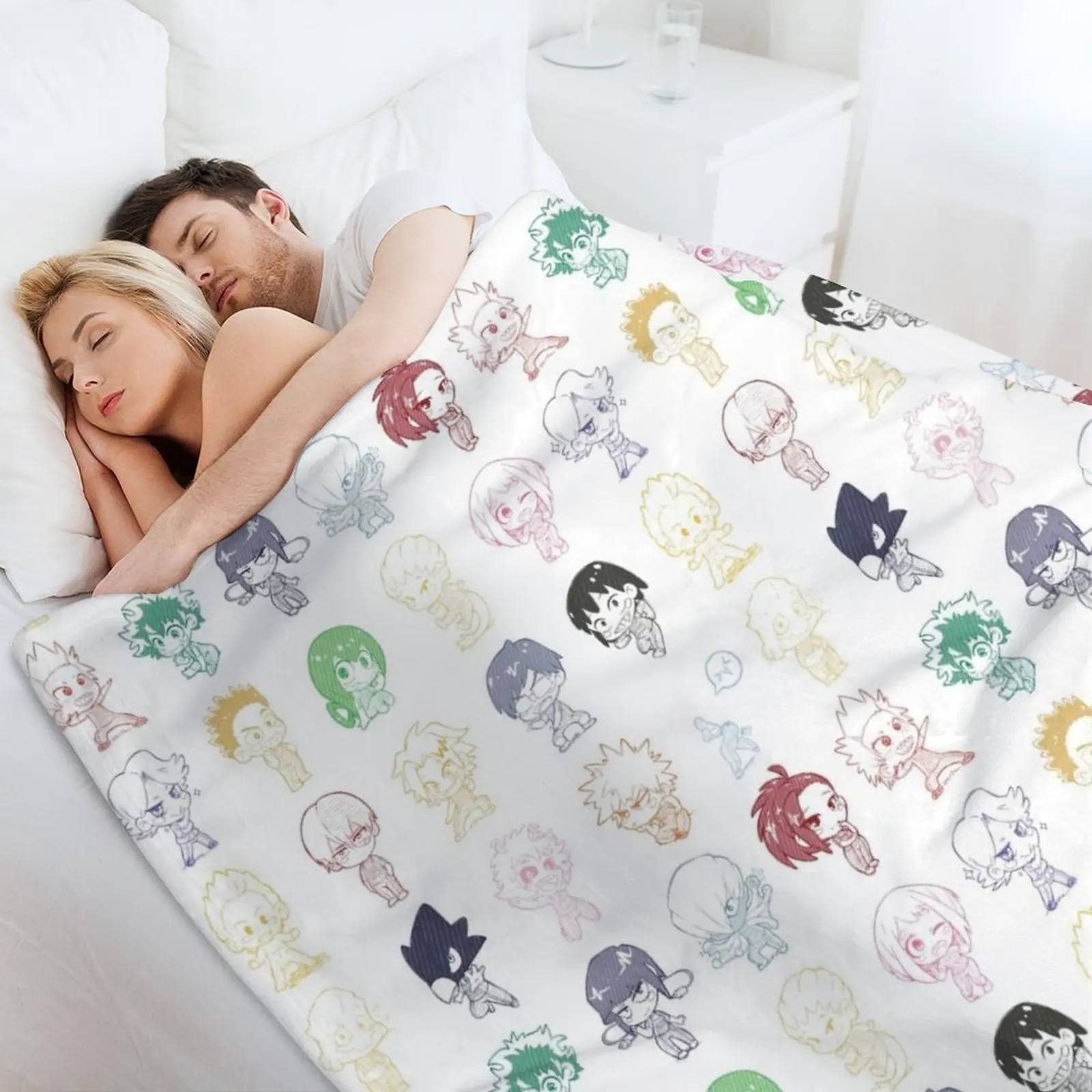 CHIBIMANIA класс 1-A + Mirio ver. Декоративное фланелевое одеяло