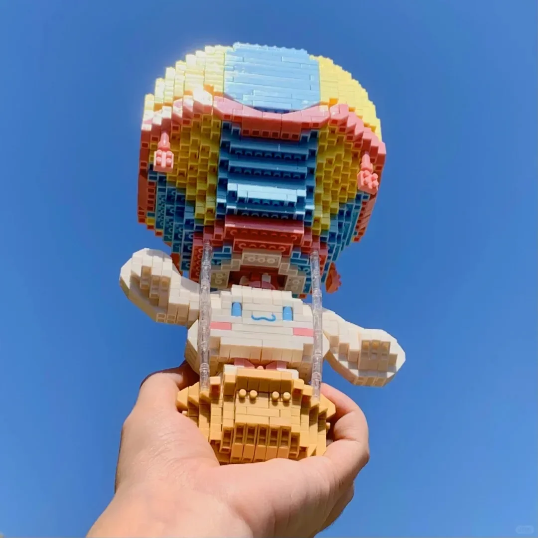 Sanrio милые строительные блоки Cinnamoroll маленькие частицы луна модель рыцарь сборка