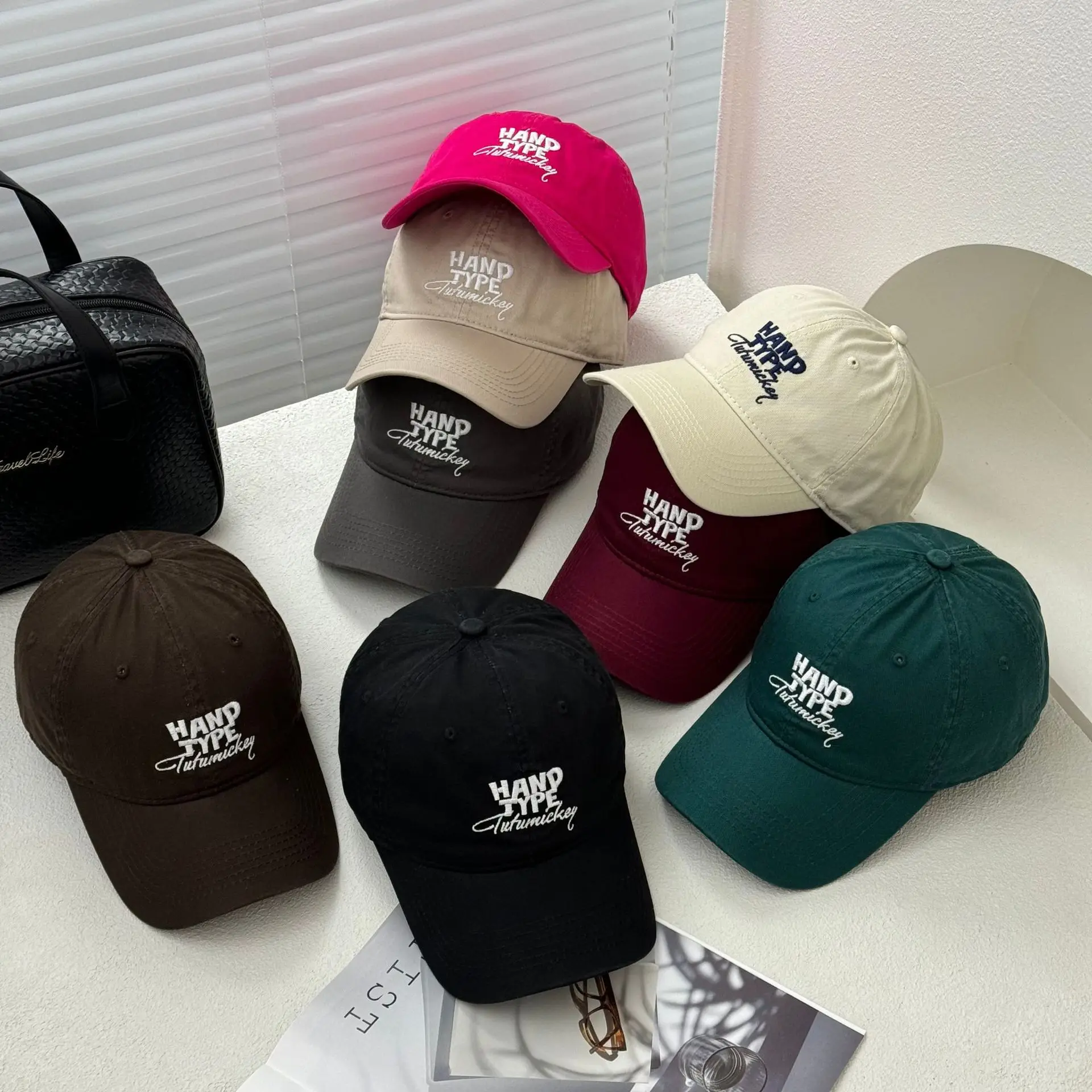 Корейская Бейсболка В Стиле Ретро С Вышитыми Буквами Для Младенцев Хлопковая