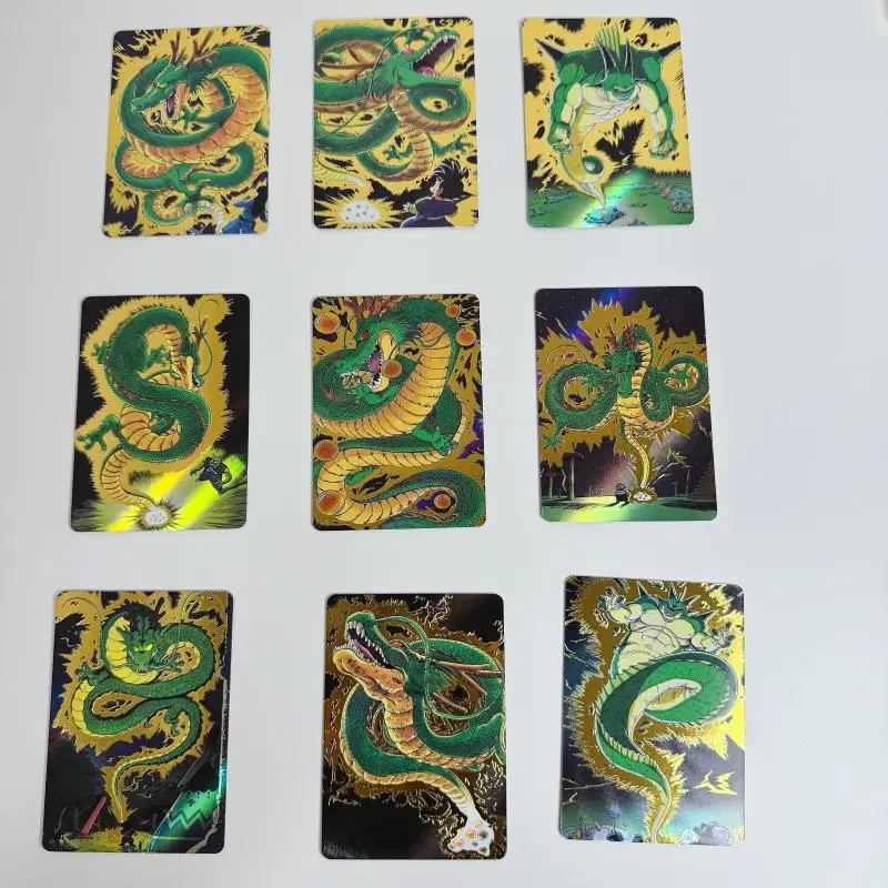 9 листов флэш-карт Shenron Son Goku Dragon Ball Diy рефракционные горячее тиснение серии аниме