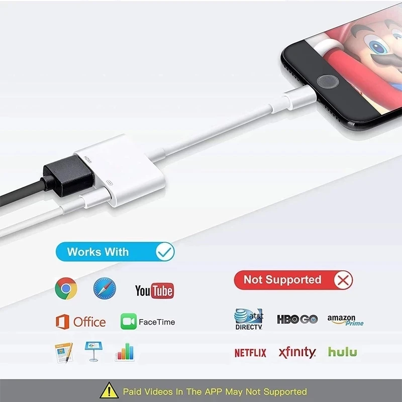 Аксессуары для IPhone IPad на TV HD разъем Lightning/HDMI конвертер адаптер зарядки выберите