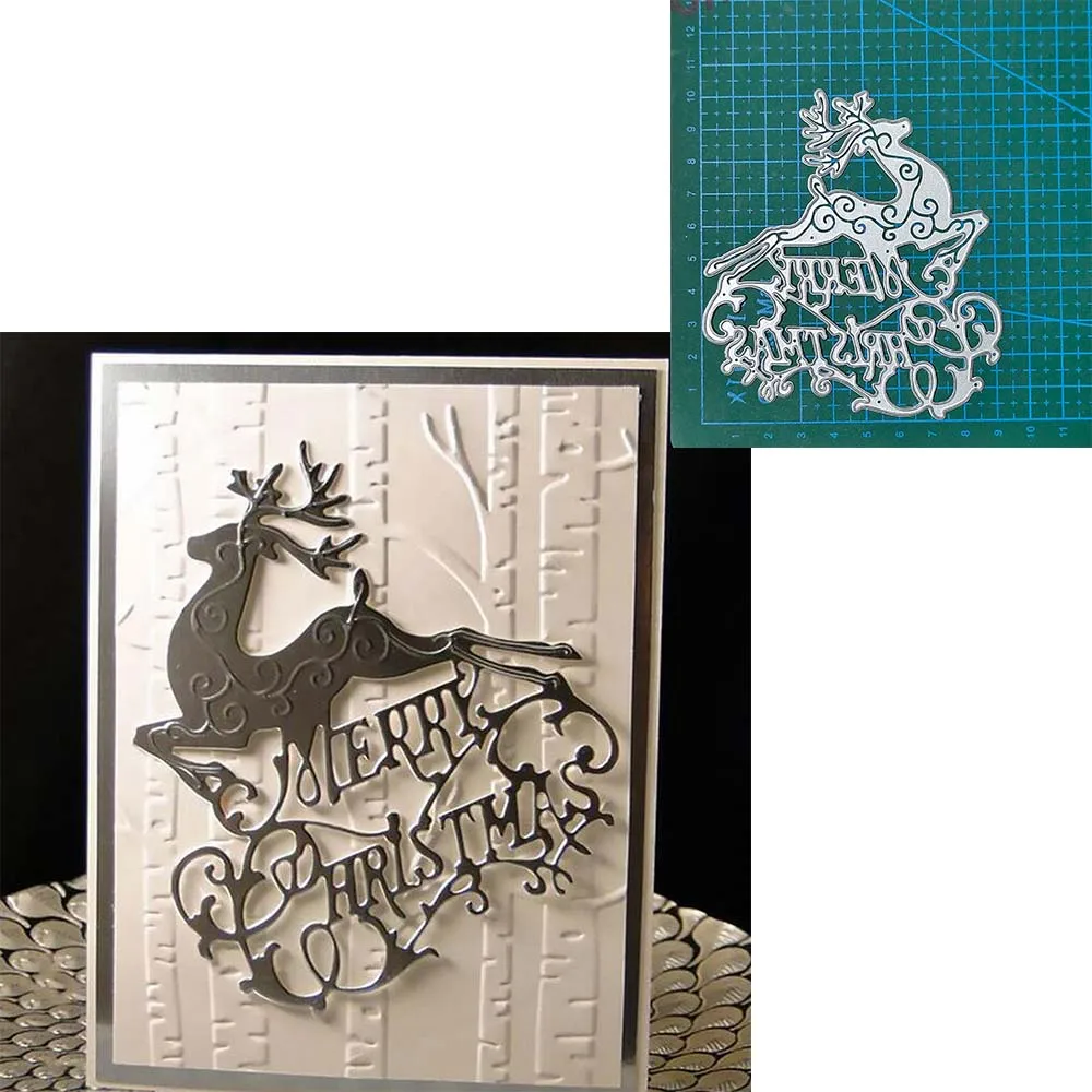 

Christmas deer decoration DIY Craft Metal Cutting Die Scrapbook Embossed Paper Card Album Craft Template Stencil Dies