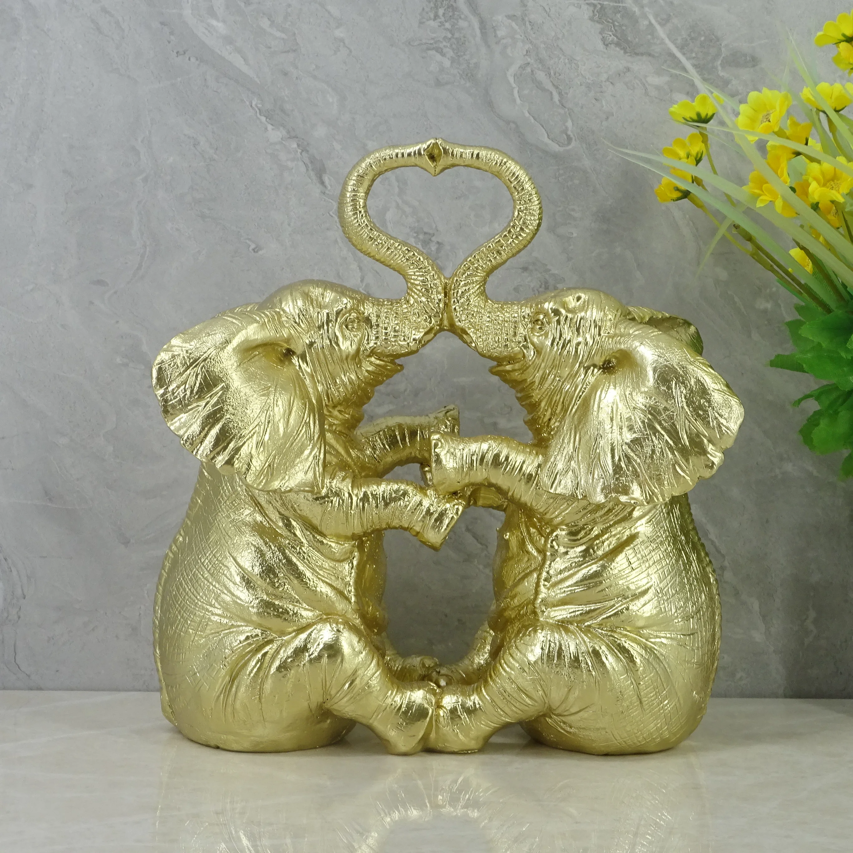 Скульптура бесконечной любви, креативные романтические статуи слона из смолы, прекрасные подарки на день Святого Валентина, современные декоративные художественные статуи
