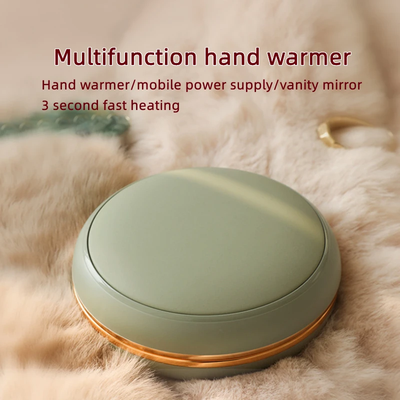 

Portable Multifunction hand warmer With Cosmetic mirror Doubleside heating Separable Warmer Mobile PowerBank home heating tool