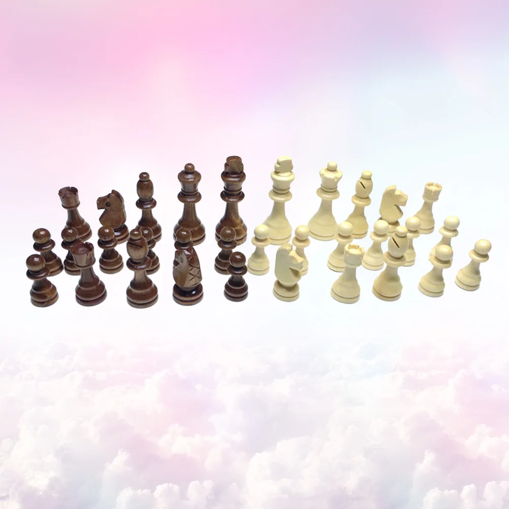 

Chess Piece Pieces Wooden Set Woodking Classical Board Game Medieval Tournament Weight Entertainment International European
